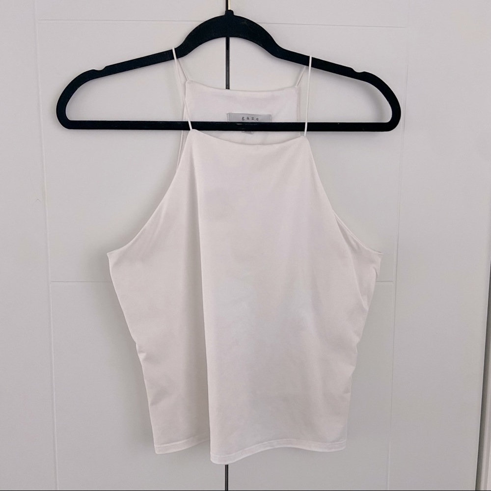 Gaze. Cropped halter top tank Super comfy & flattering.